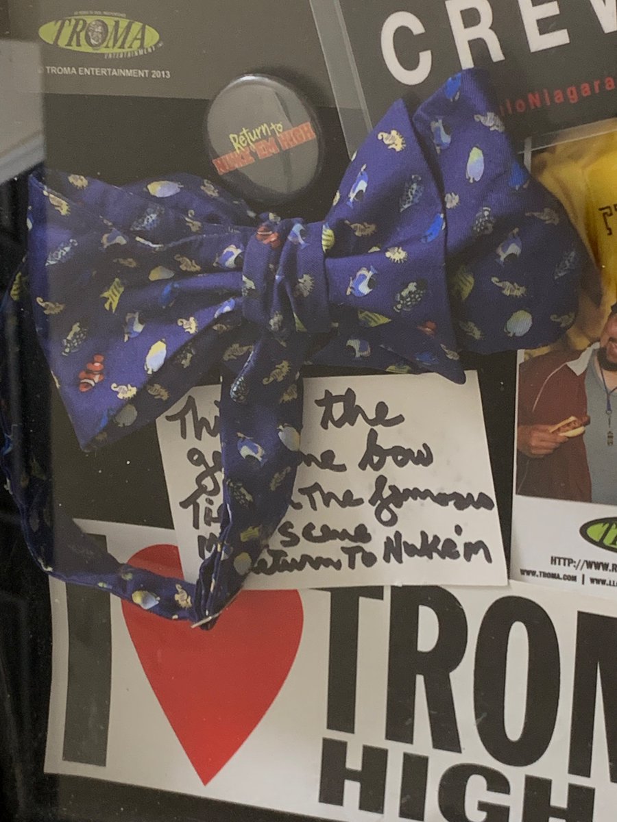 80sbabyTru's tweet photo. @lloydkaufman s #bowtie from #return2 @Troma_Team @TromaNOWApp @TheRealTromaDan https://t.co/GVYgg3TzeK