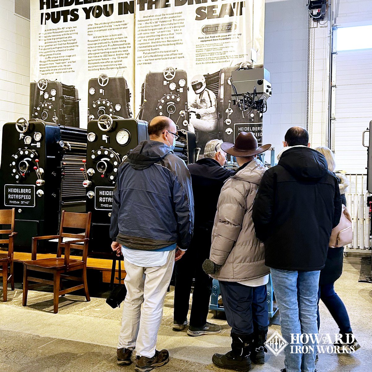 HowardIronWorks's tweet image. We welcomed another group of visitors from a local Community Living last week. The group was treated to a brief history of printing &amp;amp; a closer look at the museum collection. The #museumtour included a quick visit to the restoration shop. 

#printingmuseum #Oakville