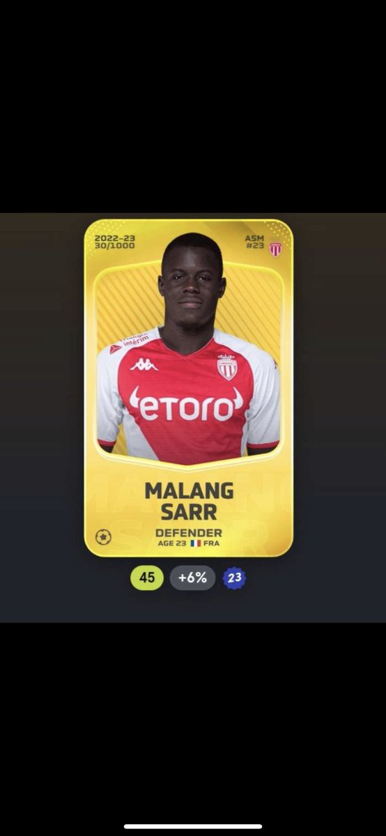 Monaco76_Yt's tweet photo. Deuxième concours d’un invité ! En + de golovin. 
2 cartes à gagner : Sarr et Aguilar 
Conditions : 
- Retweet 
- Follow @Knuckles21_ et @Monaco76_Yt 
Tirage samedi #sorare https://t.co/xdPufyO9iN