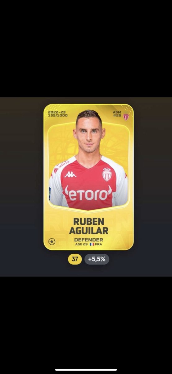 Monaco76_Yt's tweet photo. Deuxième concours d’un invité ! En + de golovin. 
2 cartes à gagner : Sarr et Aguilar 
Conditions : 
- Retweet 
- Follow @Knuckles21_ et @Monaco76_Yt 
Tirage samedi #sorare https://t.co/xdPufyO9iN