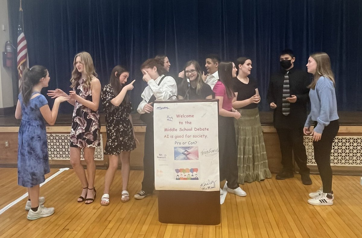 HigginsTeach's tweet photo. 2023 Middle School Team ready to argue and clash!! @EASchool https://t.co/K4QzJbSmoJ