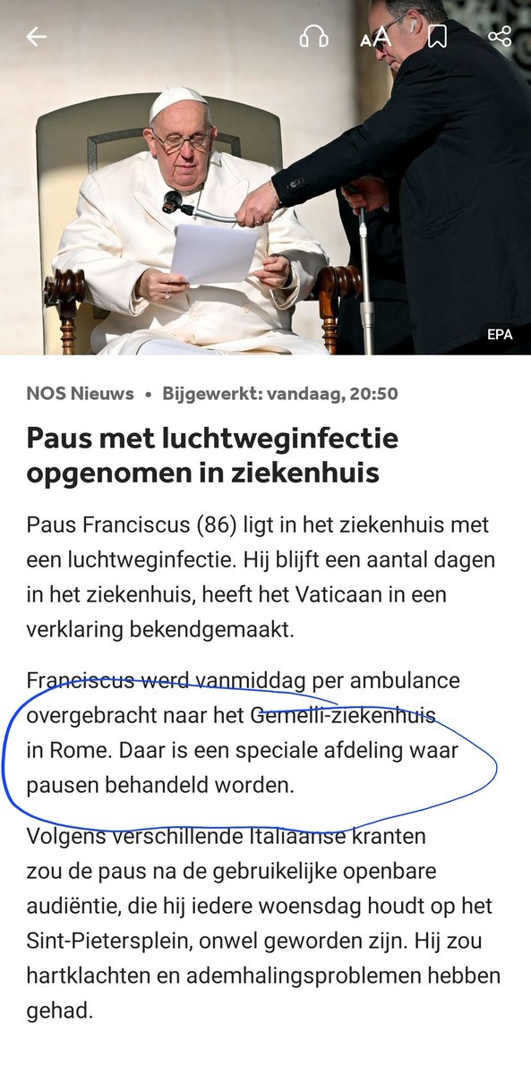 Het zal wel dringen zijn op die afdeling!