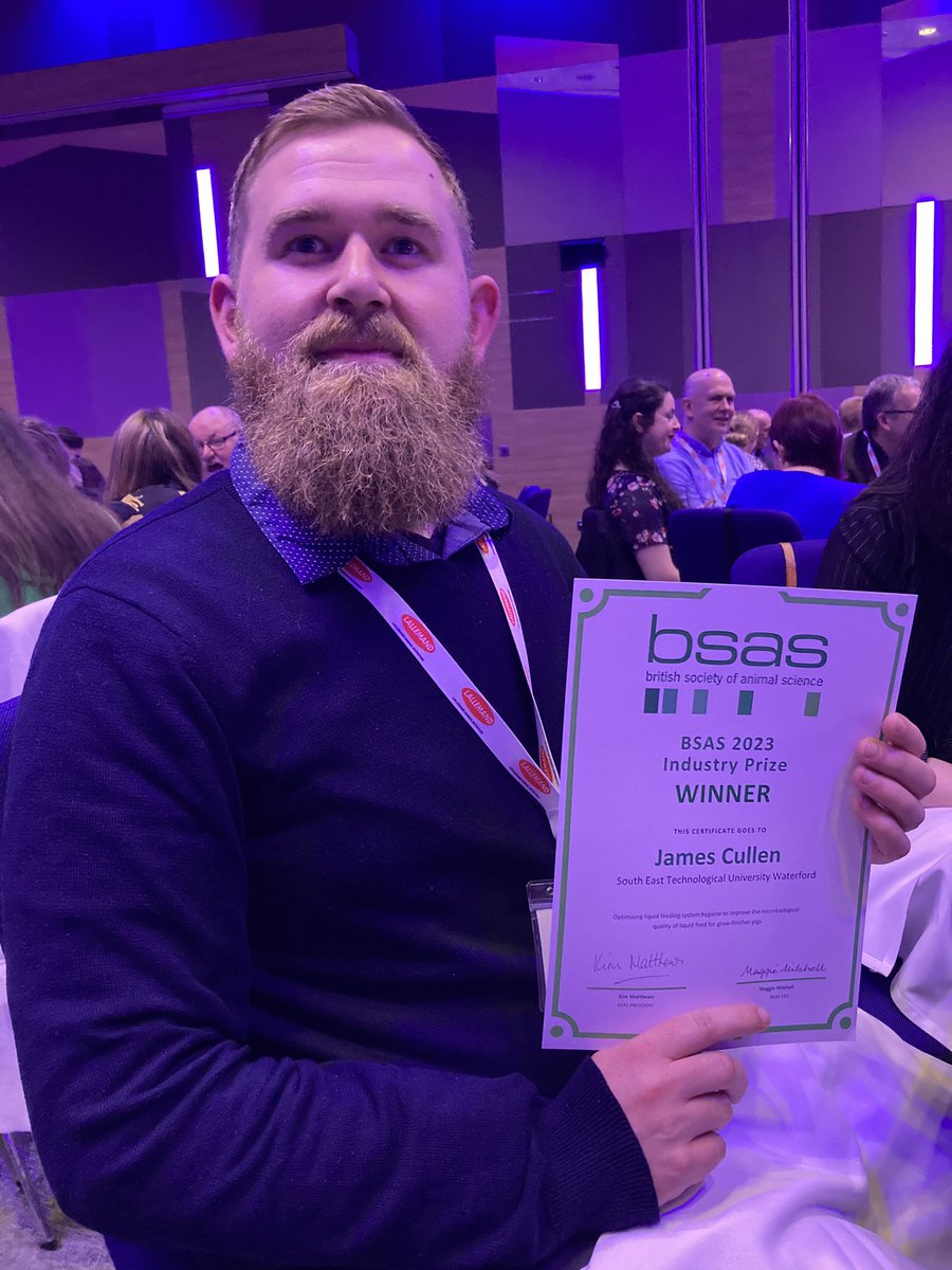 Laura Boyle 🇮🇪 (@laboyle2) on Twitter photo Congratulations 🎉 <a href="/JamesTCullen/">James Cullen</a> industry prize winner #bsas2023 <a href="/TeagascPig/">TeagascPig</a> <a href="/SETU_Research/">SETU_Research, Innovation and Impact</a> Congratulations 🎉 <a href="/JamesTCullen/">James Cullen</a> industry prize winner #bsas2023 <a href="/TeagascPig/">TeagascPig</a> <a href="/SETU_Research/">SETU_Research, Innovation and Impact</a>