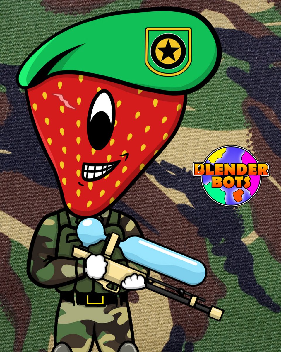 RealBlenderbots's tweet photo. Special Forces Steve reporting for duty!

#blenderbots #realblenderbots #theblenderbots #specialforcessteve #specialforces #strawberry #strawberries #army #military #texasblends https://t.co/QiDUtTrmaW