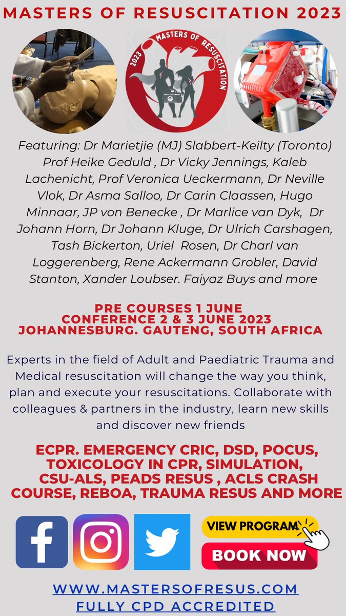 Masters of Resuscitation (@mastersofresus) on Twitter photo Excitement grows as the seats gets less and we realise that this will be one of THE medical events in 2023 in South Africa #resus #acls #resucitationist #ecmo #ecpr mastersofresus.com <a href="/MedicareHosquip/">Medicare Hospital Equipment</a> <a href="/Gas_Air_CCdoc/">MJ (Marietjie) Slabbert Keilty 🚁 🐈⬛</a> <a href="/trojanmedical/">TROJAN MEDICAL</a> <a href="/docvlok/">Neville</a> <a href="/mastersofresus/">Masters of Resuscitation</a> <a href="/zebra_medical/">ZEBRAMEDICAL</a> Excitement grows as the seats gets less and we realise that this will be one of THE medical events in 2023 in South Africa #resus #acls #resucitationist #ecmo #ecpr mastersofresus.com <a href="/MedicareHosquip/">Medicare Hospital Equipment</a> <a href="/Gas_Air_CCdoc/">MJ (Marietjie) Slabbert Keilty 🚁 🐈⬛</a> <a href="/trojanmedical/">TROJAN MEDICAL</a> <a href="/docvlok/">Neville</a> <a href="/mastersofresus/">Masters of Resuscitation</a> <a href="/zebra_medical/">ZEBRAMEDICAL</a>