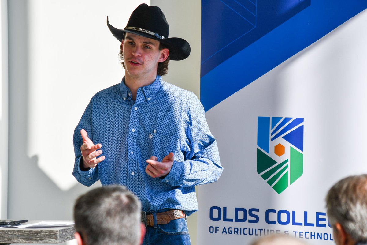OldsCollege's tweet photo. Congratulations to Justin Andersen, winner of the @UFAcooperative  and #OldsCollege 2023 Student Pitch Competition!
“I cannot wait to continue my entrepreneurial journey and see where this chance will take me.” Justin Andersen
Full Story: https://t.co/QKpk5HPDjk
#CdnAg  #AbPse https://t.co/tUYzeageEZ