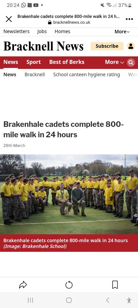 What a great day when we raise over £4,000 for @HastiHopefor and the story goes out in the local news.The power of cadets is outstanding @CCFcadets @Brakenhale @GreenshawTrust @JoeAmbroseGLT @KarenRocheFordh @NationalACSMI @CTCFrimleyPark @irish_guards @Rodgray27 @MrJonathanHeap