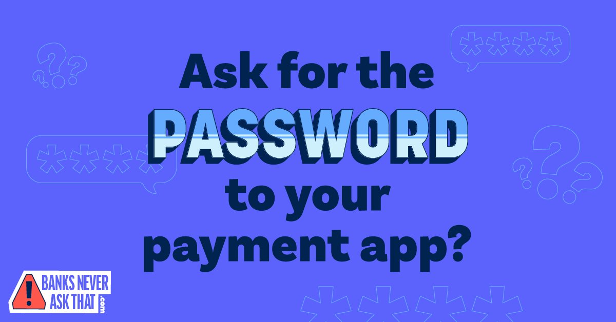 NebraskaBank's tweet photo. Dear customers, Nebraska Bank will never text you and ask you to reply with the password to your Zelle, Venmo, Cash App, or any payment app. See what else Nebraska Bank will never do at https://t.co/VABYXO2YOo. #NEbank #BanksNeverAskThat https://t.co/Scnl6xbhbQ