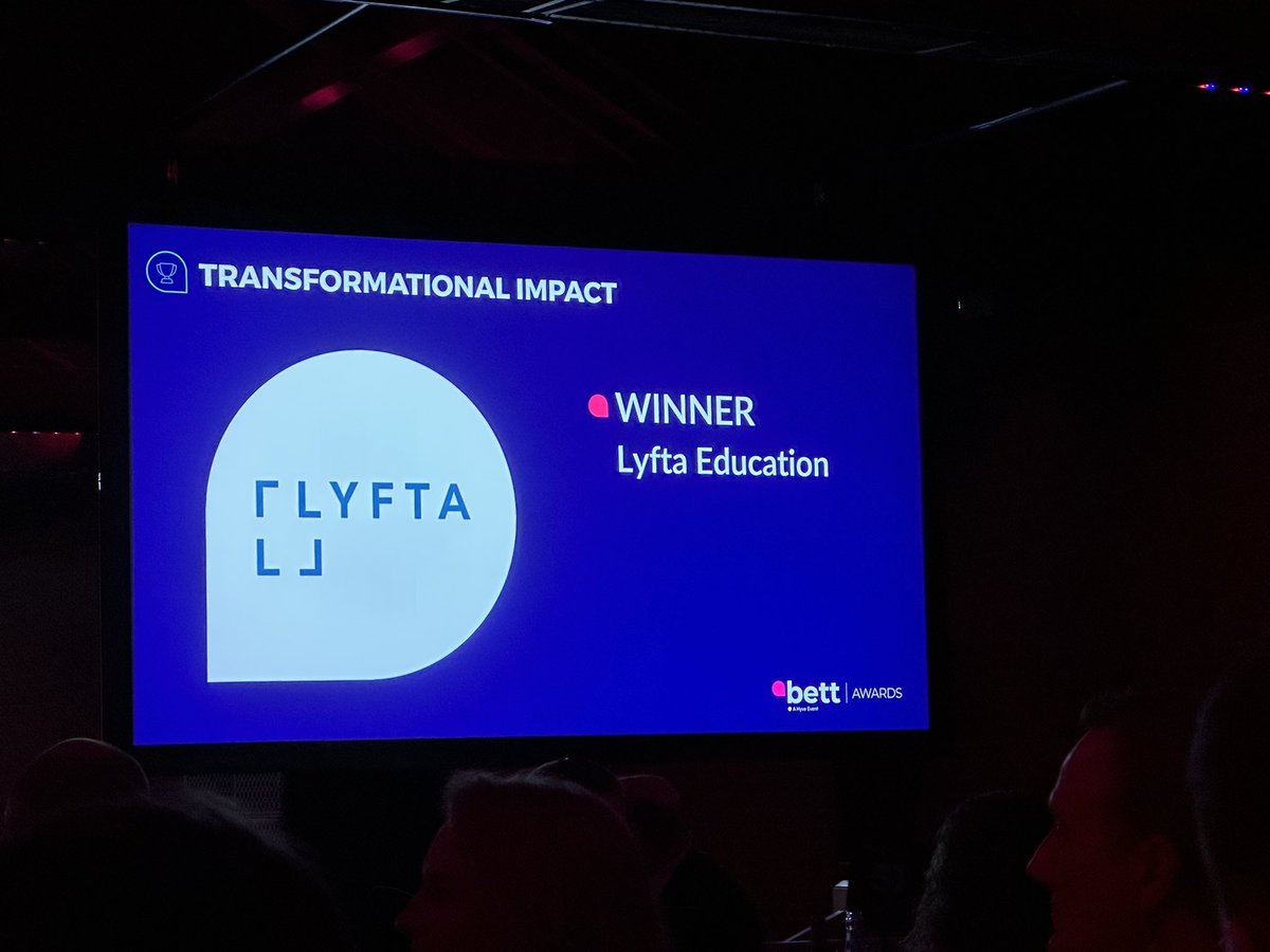 Mark Anderson (@ictevangelist) on Twitter photo Congratulations to <a href="/LyftaEd/">Lyfta Education</a> & <a href="/SerdarFerit/">Serdar Ferit</a> for winning the award for transformational impact at #BettAwards2023. Well done! So pleased for you!! Congratulations to <a href="/LyftaEd/">Lyfta Education</a> & <a href="/SerdarFerit/">Serdar Ferit</a> for winning the award for transformational impact at #BettAwards2023. Well done! So pleased for you!!