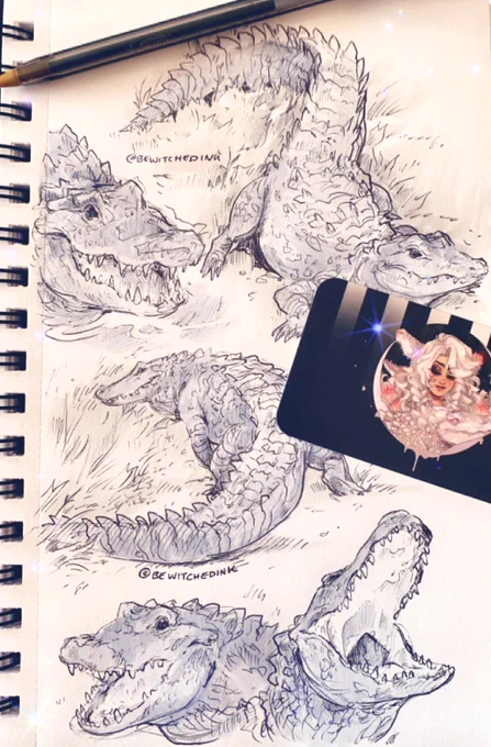 Managed to keep ahold of one business card from TFF! 

Time for another restock, and hopefully some new con table display designs to build on my witchy Ghost Gator aesthetic~

                        🪷 🐊 🪷 