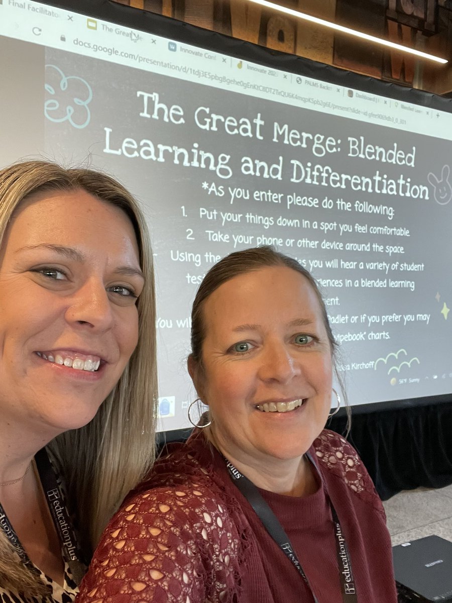MrsKirchoffFHSD's tweet photo. #innovate23 #edplus Talking about blended learning today https://t.co/Cg1Y2jQ71U