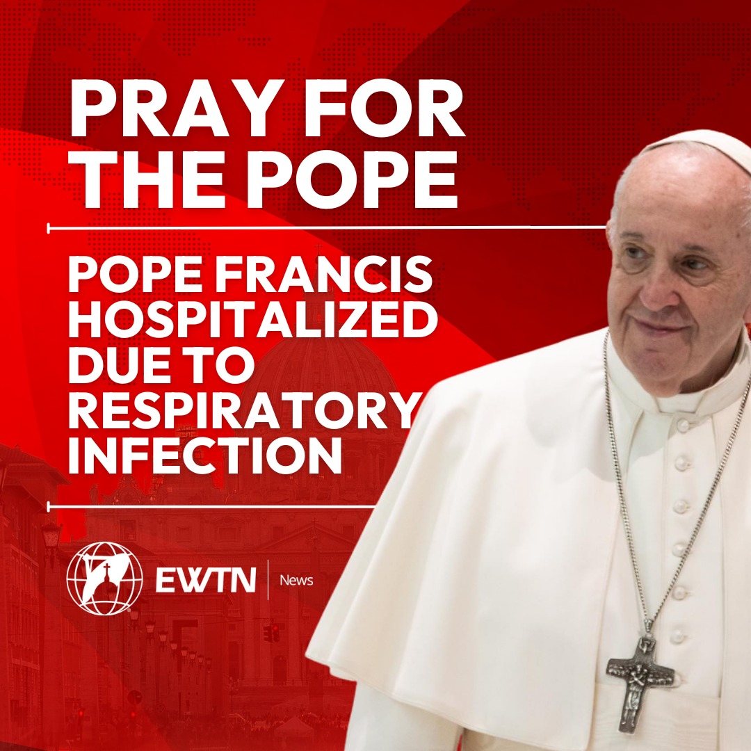 EWTNVatican's tweet photo. Pope Francis has been admitted to the Gemelli Hospital in Rome for “some days” after being diagnosed with a respiratory infection. The Vatican confirmed the news in a statement on March 29. The statement indicated that the pope had been experiencing difficulty breathing and underwent medical tests at the hospital. Although COVID-19 infection was excluded, the medical results showed a respiratory infection that requires appropriate medical treatment.

The Holy See Press Office Director, Matteo Bruni, added that the pope was grateful for the closeness and prayers of those who had reached out to him. Bruni had earlier issued a statement that the pope was at the hospital for some previously scheduled checkups.
Let's keep the Holy Father in our prayers for a speedy recovery. 🙏