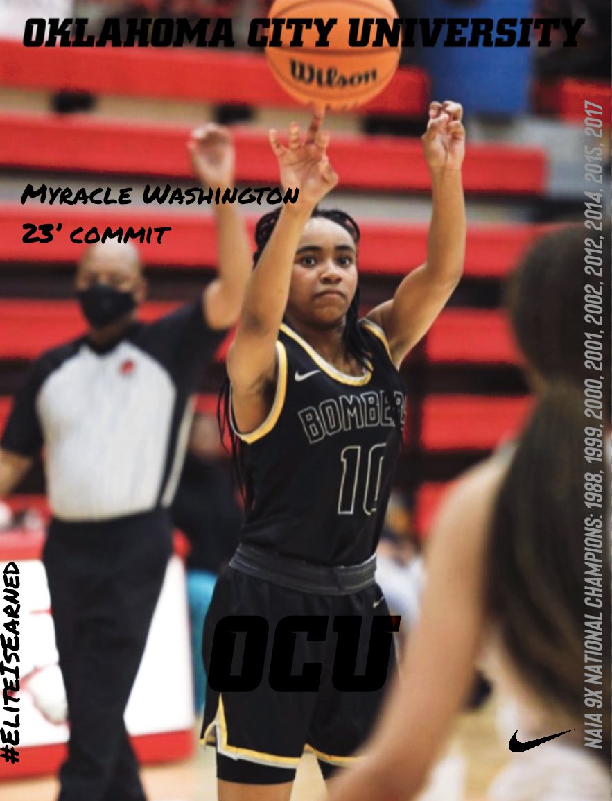 MONSTER commitment from 23' @myracledanyel10 from Midwest City HS who locks in with the 9x NAIA National Champs @ocustars!! #EliteIsEarned