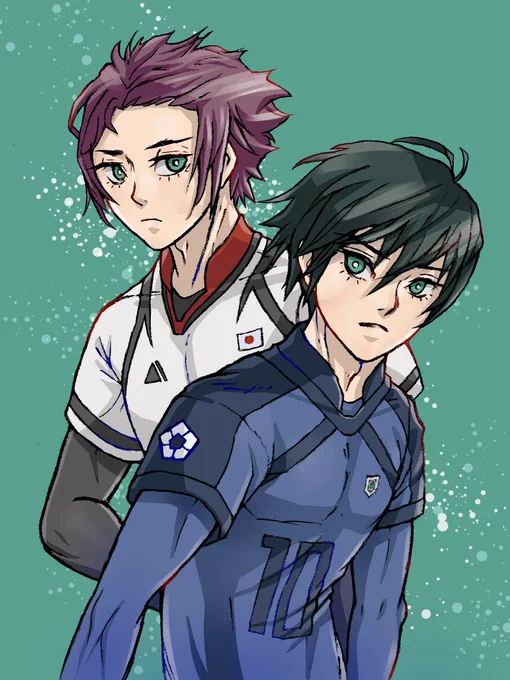 糸師凛と糸師冴娘の友達からリクエストをもらったので描きましたイケメン兄弟#ブルーロック 