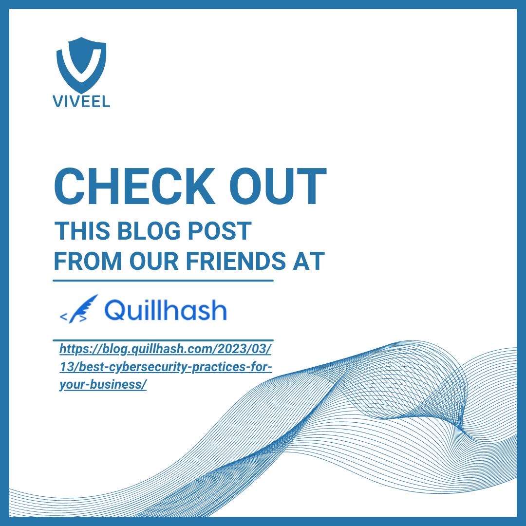 Protect your business from cyber threats with these expert tips from Quillhash's latest blog post!

blog.quillhash.com/2023/03/13/bes…

#Cybersecurity #BusinessProtection #smartcontract #viveel #blockchain #tokenization #nft #ethereum #security #web3 #web3development #token #learning