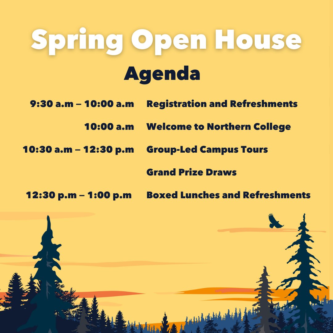 mynorthernc's tweet photo. Open House is this Saturday from 10:00 a.m. to 1:00 p.m! Tour our facilities, meet our faculty and staff. We’re putting it all out there: our state-of-the-art classrooms, residences, and fulfilling student experience.  Register here: https://t.co/fOwrCNki7I https://t.co/j1p9UjU7OI