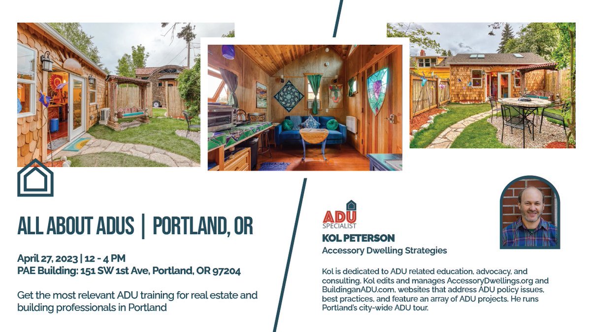 Curious about Accessory Dwelling Units in Portland? Sign up for our in person class today! loom.ly/X4klZQg

#continuingeducation #adutraining #allaboutadus #alternativehousing #adudesign #aduarchitecture #adudevelopment #realestateinvestment #sustainablehousing