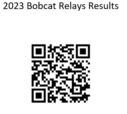 FallsCityISD's tweet photo. Track Fans, tomorrow Bloomington Meet you can see the results of the racing by following the  QR code. https://t.co/ZPdki4ZRsj
