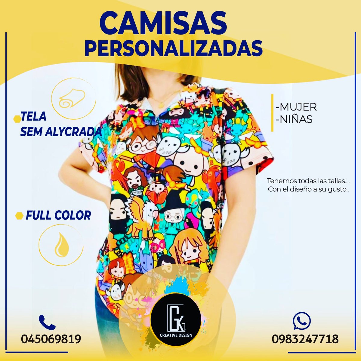 gkcreativedesi1's tweet photo. Camisetas personalizadas al estilo #GK con una dosis extra de creatividad 💡

Dato importante: #SUBLIMACION

Escríbenos por interno 📲 y cotiza nuestros precios al por mayor.

#gkcreativedesign #camiseta #profesional #design #diseño #creatividad #emprendimientoecuador🇪🇨 https://t.co/cRuJKmR6yq