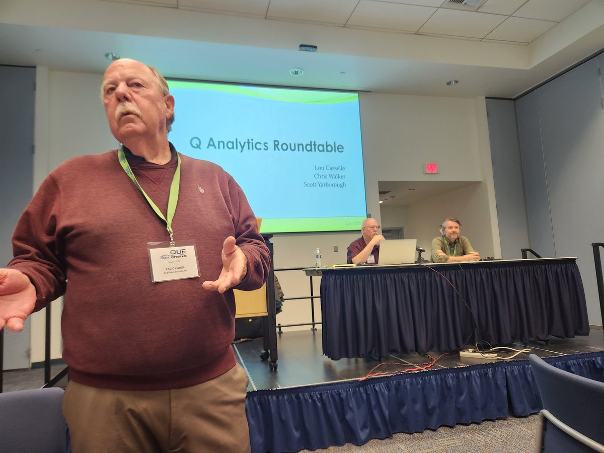 mistar_q's tweet photo. AE Powerhouse Lou Casselle discussing the future dashboard product, Q Analytics
#QUECon2023 #QUEConLive https://t.co/KcnasBN3lb