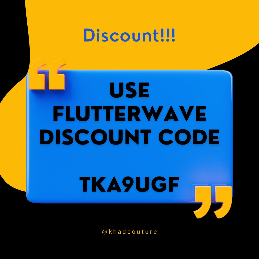 khadcouture55's tweet photo. Shop on our Flutterwave store at discounted rate from 29/3/2023 to 3/4/2023.
We have limited fabrics of the design and delivery of this order takes 10 days.

Don’t miss out on this.
Discount code: TKA9UGF
https://t.co/zKCMBVC15L https://t.co/UDeknV5JDf