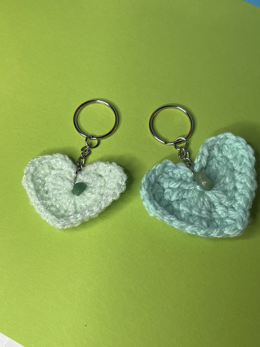 lilhookscrochet's tweet photo. How cute are our crystal crochet keyrings?!? 🔮♥️ https://t.co/YgAknfSbQZ