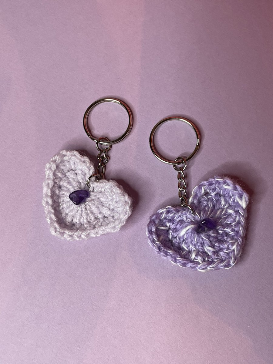 lilhookscrochet's tweet photo. How cute are our crystal crochet keyrings?!? 🔮♥️ https://t.co/YgAknfSbQZ