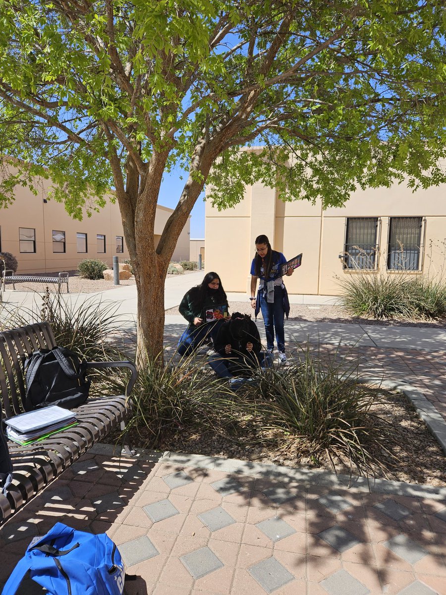 lyscience_GEMS's tweet photo. My 6th period science class is out and about on the gorgeous day, observing and drescribing the various microhabitats at GEMS.
@GEMS_RSalcido @CoronaAlex_GEMS @GEMS_Middle
#havingfunlearning https://t.co/Mpa2W6nEnX