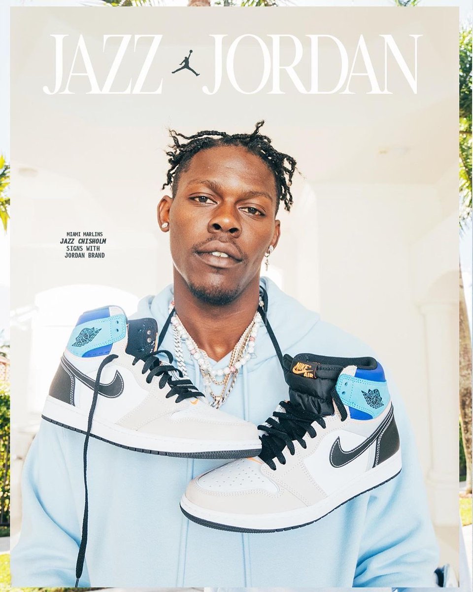 ComplexSneakers's tweet photo. Jazz Chisholm becomes the 5th MLB player to sign with the Jordan Brand ⚾️ https://t.co/rykap81cab