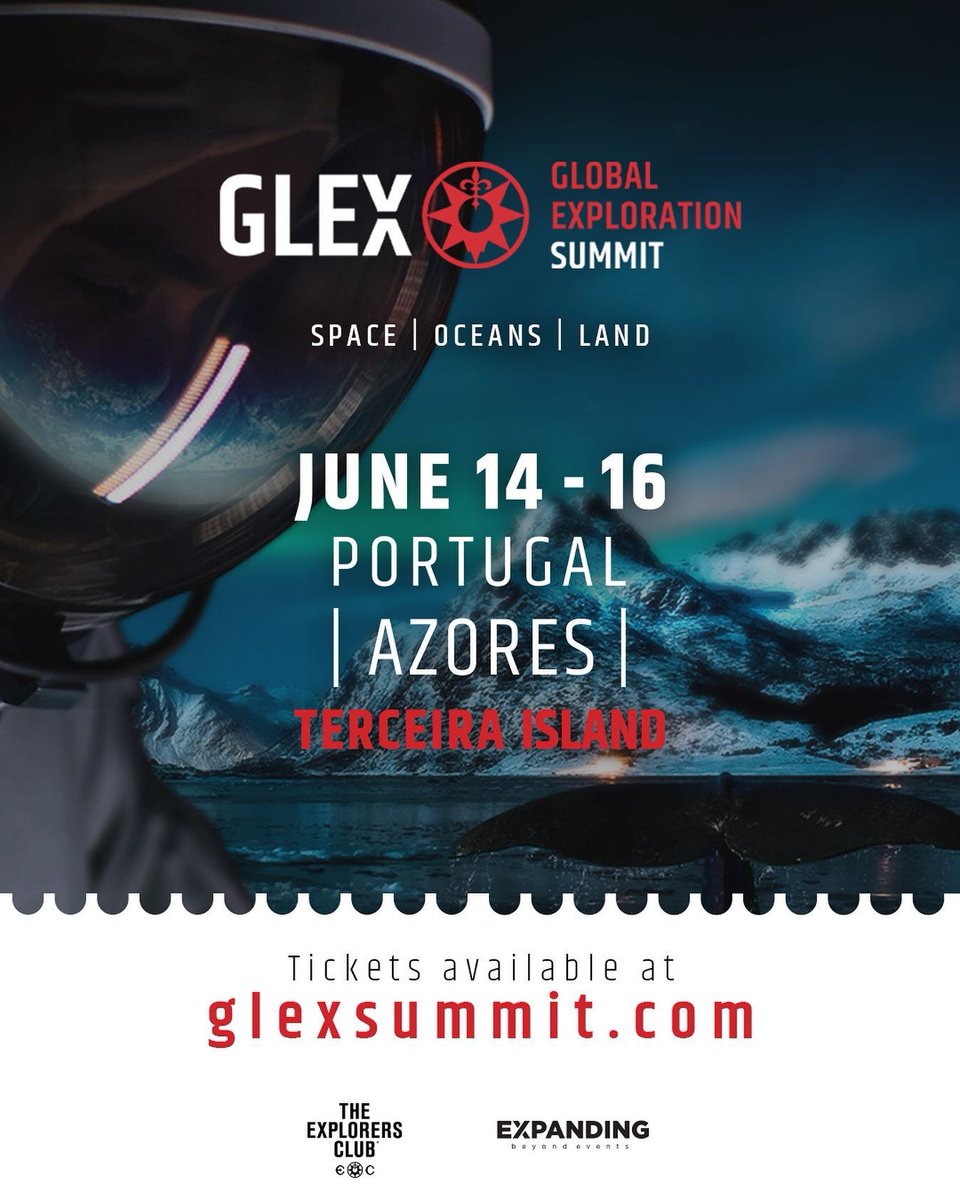 ExplorersClub's tweet photo. Tickets are now available to the @glexsummit! 🎟️
Get your early bird ticket for #GLEXSummit2023 until April 30! Head to👉https://t.co/sIOWMQI4tX to buy your ticket for the most inspiring explorers’ summit.
#GLEX2023 #GlexSummit https://t.co/xLNJuzQGtT