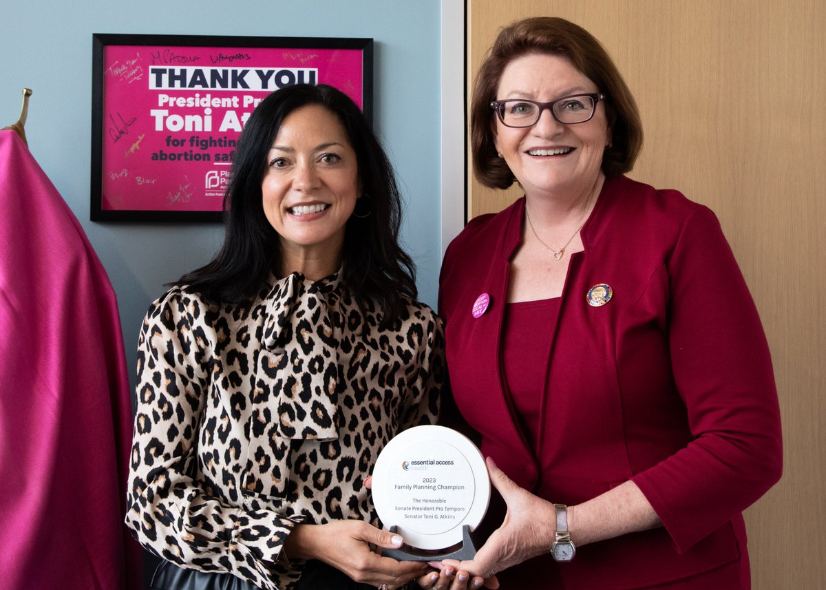 SenToniAtkins's tweet photo. Thank you to @EssnAccessHlth for naming me their 2023 Family Planning Champion! Last year, my work on #SB1375 and #SCA10 protected and expanded access to reproductive care in California. This year, I’m continuing the work through my bills #SB385 and #SB487! https://t.co/DUBcdQoQXH