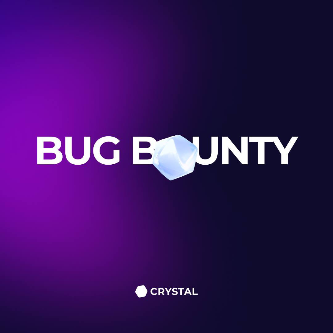 GetCrystalORG's tweet photo. Hello, GetCrystal community!

We're announcing a bug bounty!
The total fund is $1,500.
- $15 critical bug (functional)
- 3$ minor bug (design)
- We pay in ROSE

Read the thread below to find out terms and details 👇 https://t.co/1YIpmE8c7v