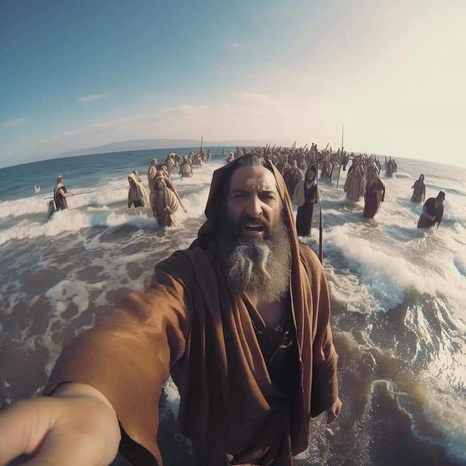 Moses: "Had to free the gang. Pharaoh tried me  and found out." #LetMyPeopleGo