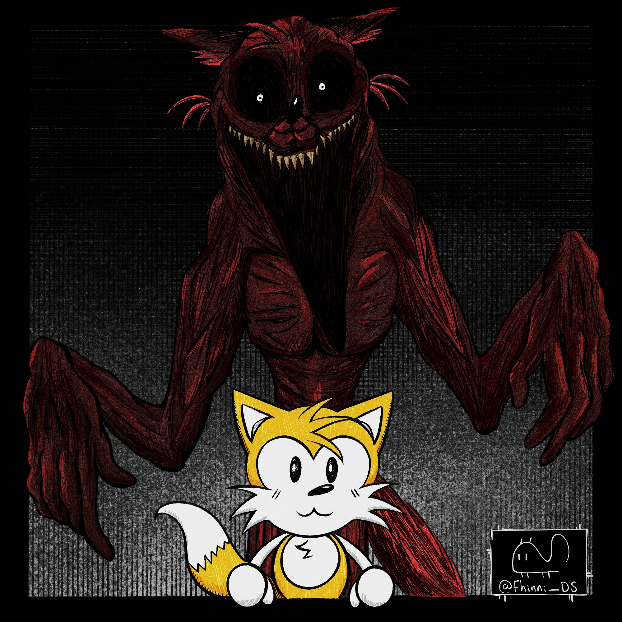 Sonic.exe and tails doll  Tails doll, Sonic, Creepy art