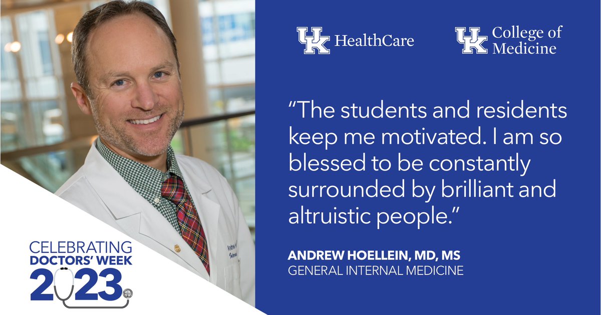 UKYMedicine's tweet photo. We’re grateful for our clinical faculty and their dedication to advancing medicine and paving the way for the next generation of health care providers! #DoctorsWeek @UK_HealthCare https://t.co/zGbYQhG6kS