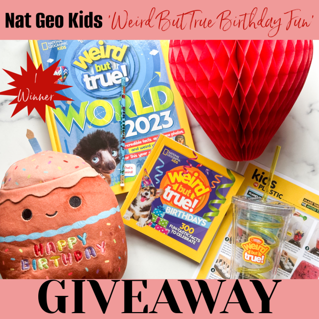 PinkNinjaBlogg's tweet photo. 🎉 GIVEAWAY ALERT 🎉

Enter To #WIN The Nat Geo Kids 'Weird But True Birthday Fun' Giveaway! (1 Winner ~ $70 TRV!) #SMGN2023SpringGiftGuide🐰💐 @NGKids @DeliciouslySavv
 
Enter Today &amp; Good Luck👉 https://t.co/xUaMz2rBtq

#Giveaway #NatGeo #NatGeoKids https://t.co/rHgCgIFpUE