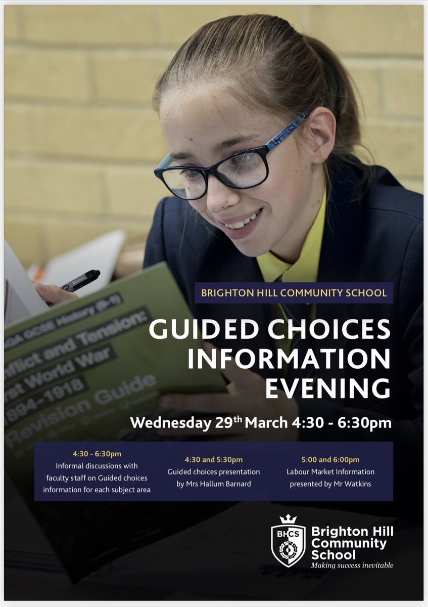 BrightonHillSch's tweet photo. Thanks to our Y8 parents/carers and students who came to find out more about the Guided Choices available to them this evening! Fantastic to see such a well-attended evening and a packed theatre for the presentations on the process and Labour Market Information! https://t.co/YJq2TfKO1C