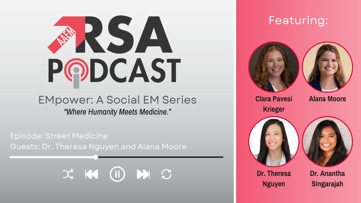 Our third episode of EMPower, our #socialEM podcast, is out now! Join us as we talk to Alana Moore from @umiamimedicine and Dr. Nguyen from @LoyolaEM about all the ins and outs of #StreetMedicine. Get inspired! 💡

#MedTwitter #DOMedTwitter #Match2023 #Match2024 #MedEd #EMBound