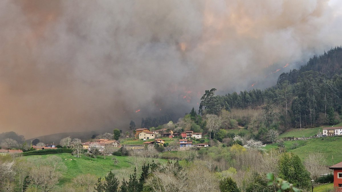 _diegoarias_'s tweet photo. Asturias no arde, la queman. Y poco más hay que decir. El agradecimiento inmenso a nuestros bomberos, forestales y Prot Civil. Nosotros, el equipo de la Comarca de la Sidra de TPA, estuvimos allí viendo junto a los vecinos la lengua de fuego avanzar con auténtico miedo. Basta ya. https://t.co/tWaYTLpOHF
