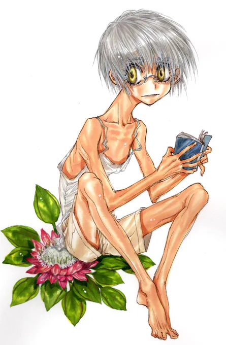 どうもスキャナーが思い通りな色を拾ってくれないので、ちょっと濃いめの肌を塗ってテストしてみたのですが、なんか茶色寄りに出るなあ…。 