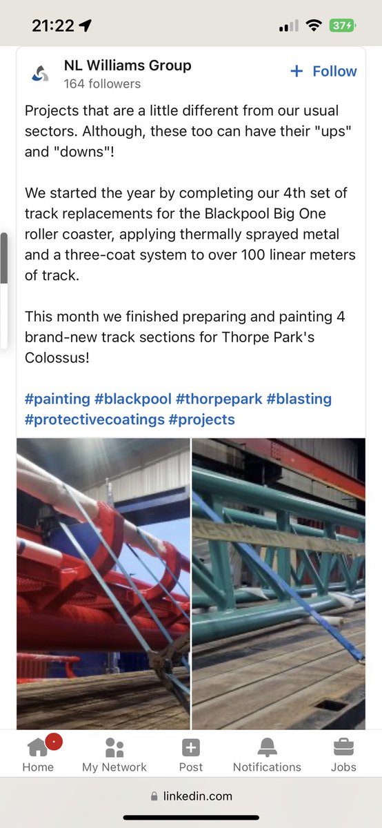 zachariahassler's tweet photo. More info on the Colossus Retrack this year found on LinkedIn #Colossus #retrack #Rollercoaster https://t.co/AoJ1vWhdik