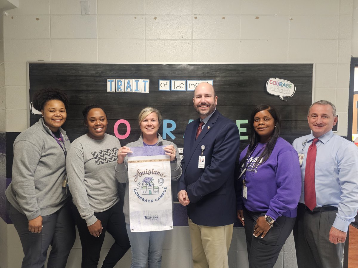 IbervilleSchool's tweet photo. The LDOE has recognized Iberville Elementary School as a Louisiana Comeback Campus.  Their latest scores in ELA exceeded their performance from prior to the pandemic.  Congratulations to IES and MSAW Elementary for your contributions to this recognition. #InspireTomorrow https://t.co/U1n3DIRraq