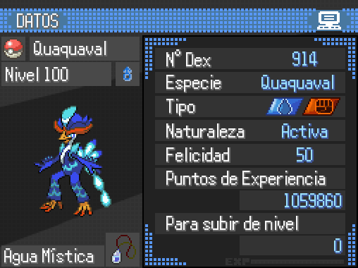 Piratilla_98's tweet photo. Voy a ir haciendo un hilo de los bichos de Gen 9 que vayan estando full operativos en la base de Essentials (y en el Luck):

✅ Sprigatito, Floragato, Meowscarada
✅ Fuecoco, Crocalor, Skeledirge
✅ Quaxly, Quaxwell, Quaquaval https://t.co/9bbfSBaZm9