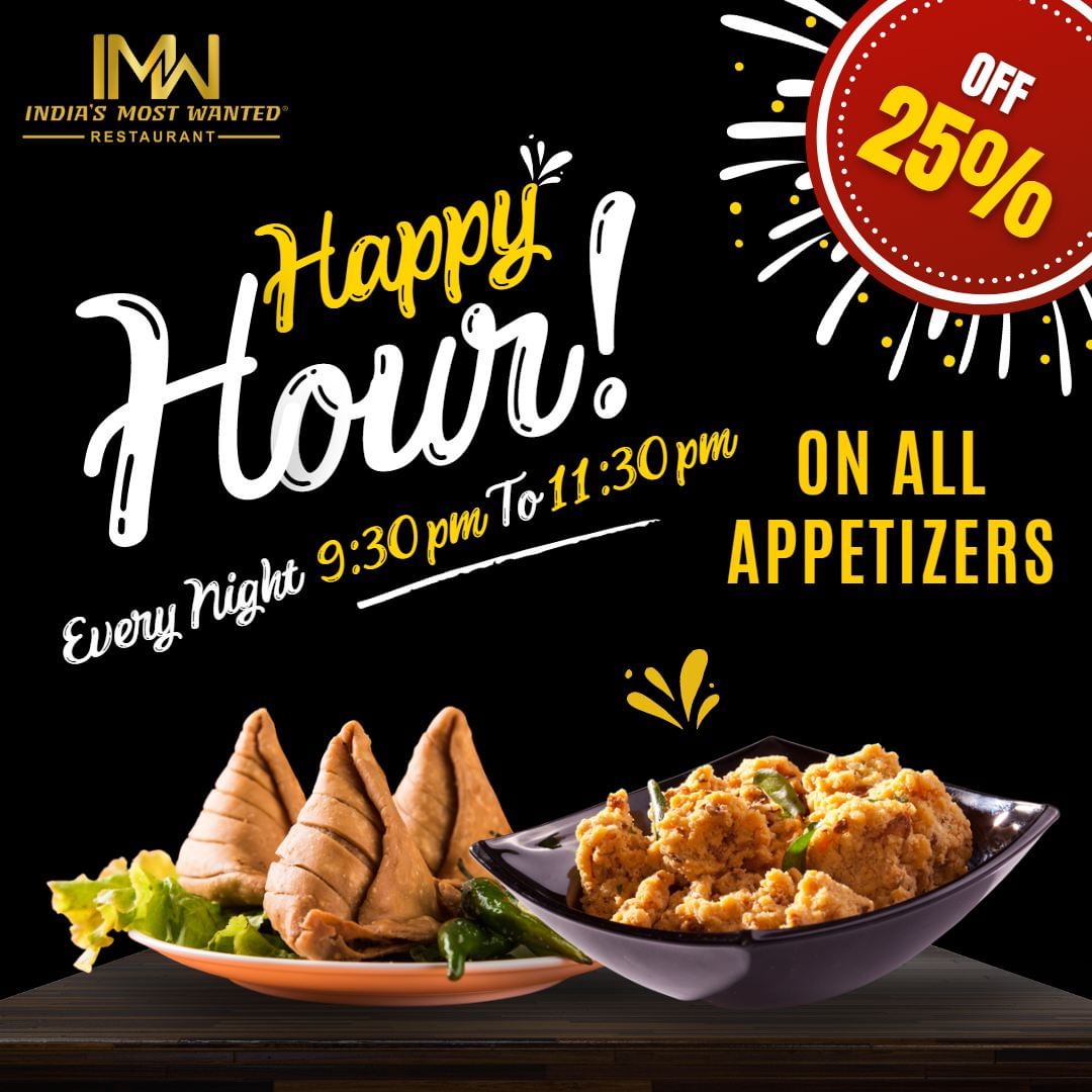 Join us for Happy Hour every night from 9:30 pm to 11:30 pm, and Enjoy All Appetizers 25% off.

#happyhour #langleybc #indiansinlangley #yummy #bloggerinvancouver #meltinyourmouth #yummyfood #indiandelicacy #langley #indianfood #indianrestaurants #indiansinlangley #vancityeats