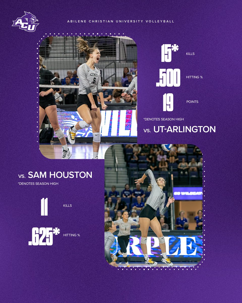 ACU_Volleyball's tweet photo. Big Time Numbers from our (to be) 5th year senior 🫡

#GoWildcats | #acuE4C 😼 https://t.co/wiHDCYcsSU