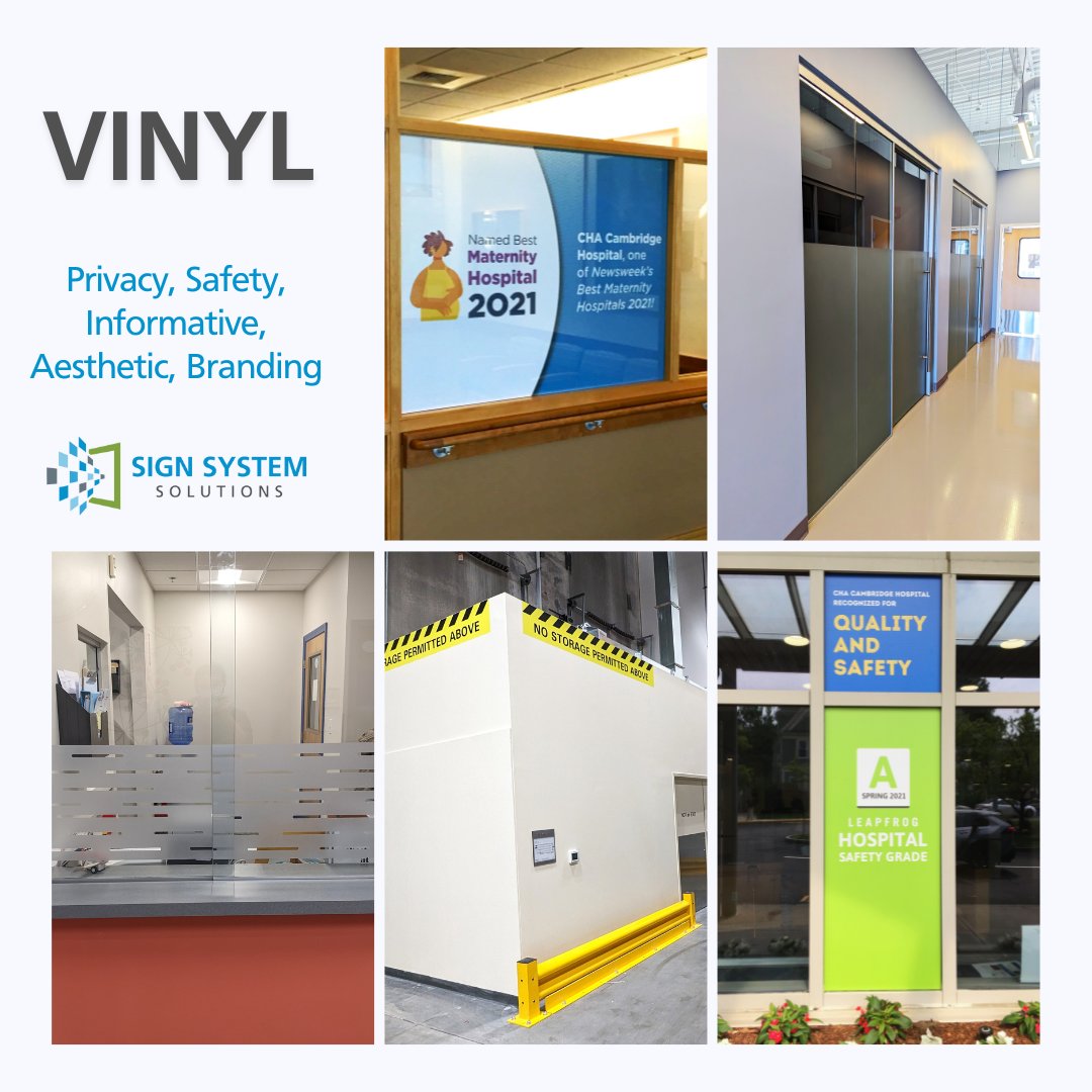 SignSystem1's tweet image. Vinyl serves a multitude of purposes &amp;amp; is an essential material in our business.  It is for branding/logos, provide a certain aesthetic, caution signage, &amp;amp; added to glass for visibility &amp;amp; safety. 

#vinylsignage #signsystems #safetysignage #businessbranding #wayfinding