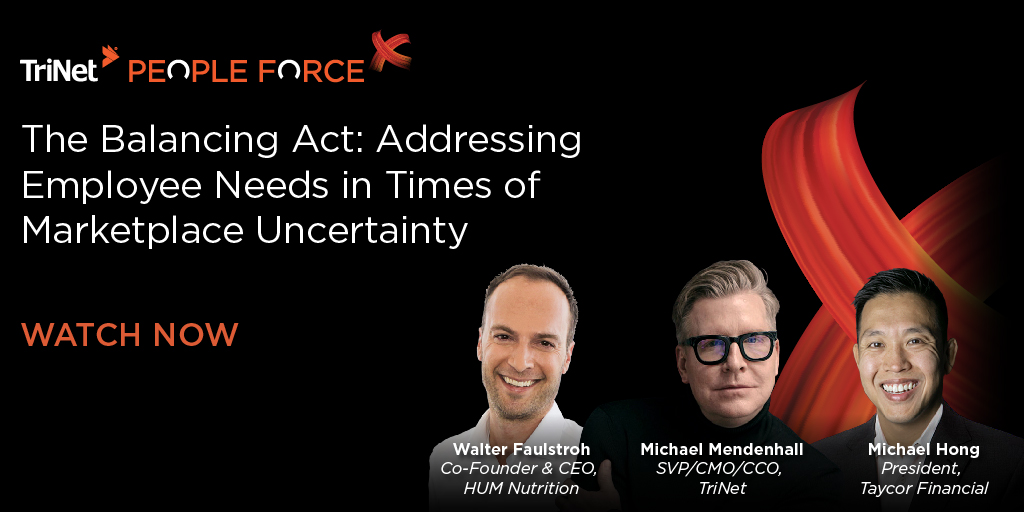 TriNet's tweet image. Hey L.A. businesses! Do you remember that time we brought our #TriNetPeopleForceX event w/ business experts, networking &amp;amp; tons of fun? Now you can relive this event or catch it for the first time if you missed it, by streaming it on-demand on #TriNetRISE.
rise.trinet.com/p/trinet-peopl…