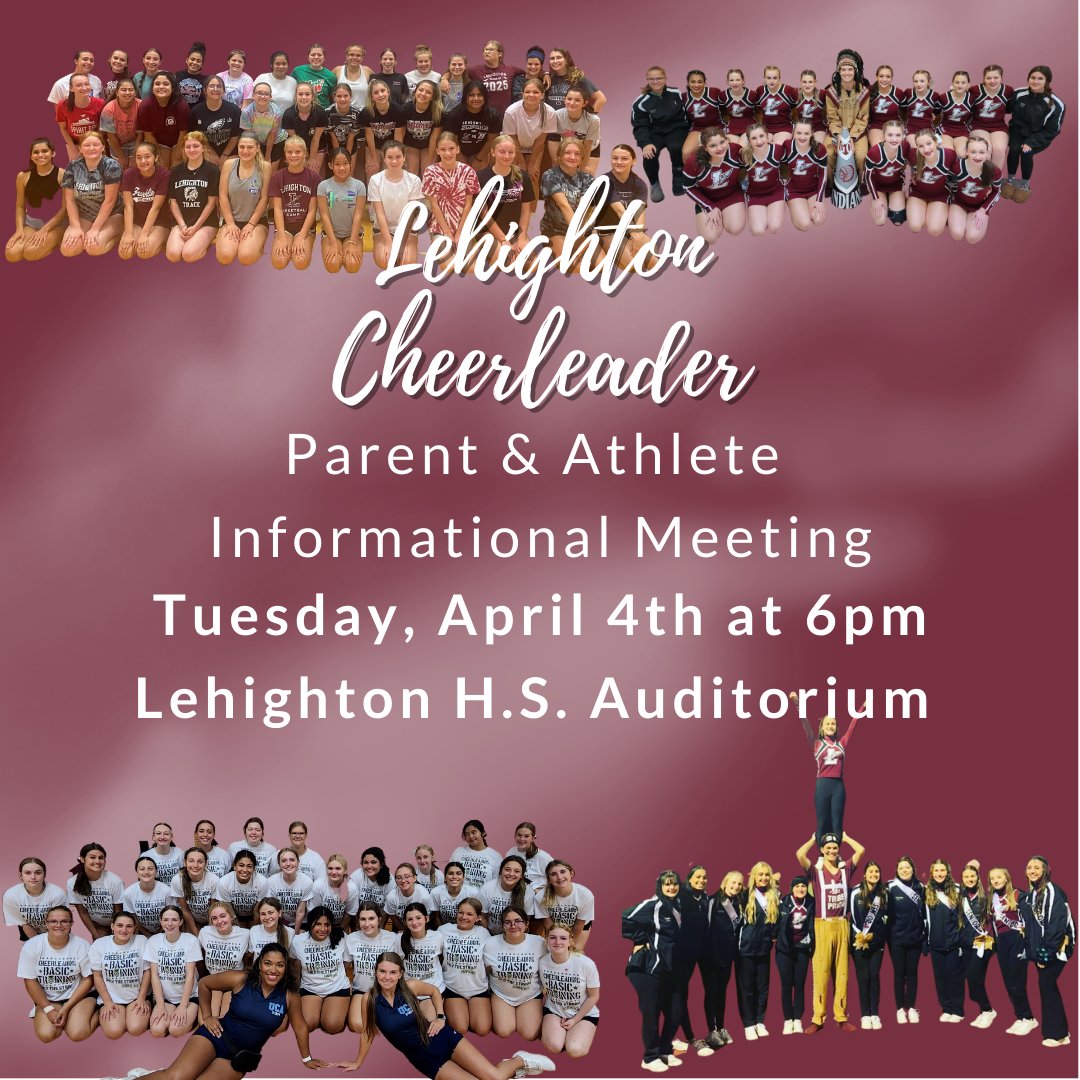📣Calling All Interested Athletes
🥇Do you have what it takes to defend our District Championship?
📣Do you have what it takes to be the Spirit of the Tribe? 
Come to a meeting on 4/4 @ 6pm in the H.S. Auditorium.  Students grades 6-11 are encouraged to come w/ their parents!