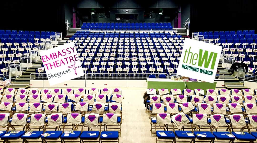 PresentDayPolly's tweet photo. It's not all Jam &amp; Jerusalem you know but we always know Spring has sprung when the formidable ladies of the North Lincs @WomensInstitute make #ourhouse their own @EmbassySkegness #IWD2023 #conference #morethanjustastage #MagnaVitae https://t.co/elZaYHnwyI
