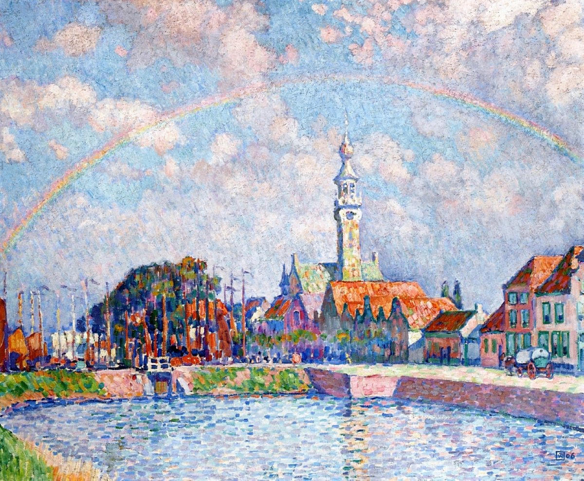 Rainbow over Veere, 1906 #theovanrysselberghe #rysselberghe wikiart.org/en/theo-van-ry…